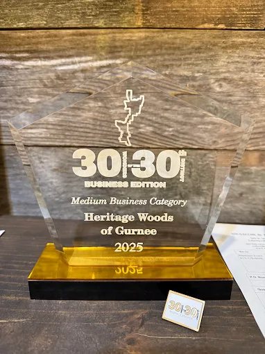 30 under 30 business award for Heritage Woods of Gurnee